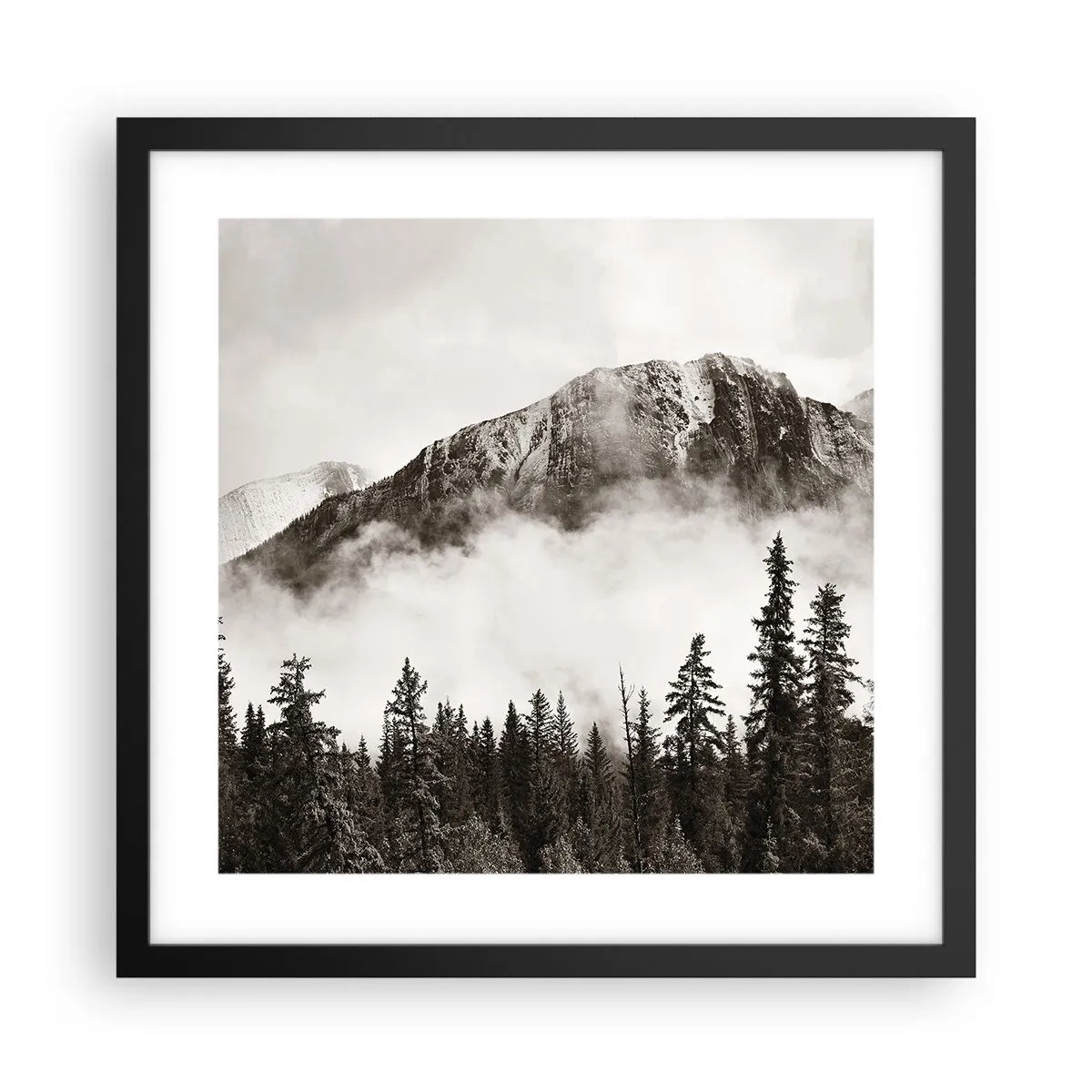 Affiche dans un cadre noir - Poster - Seigneur de granite - 40x40 cm