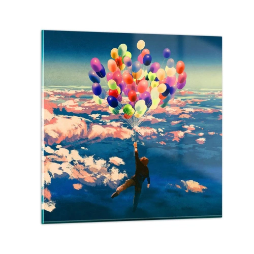 Impression sur verre - Image sur verre - Un rêve d'enfant devenu réalité - 30x30 cm