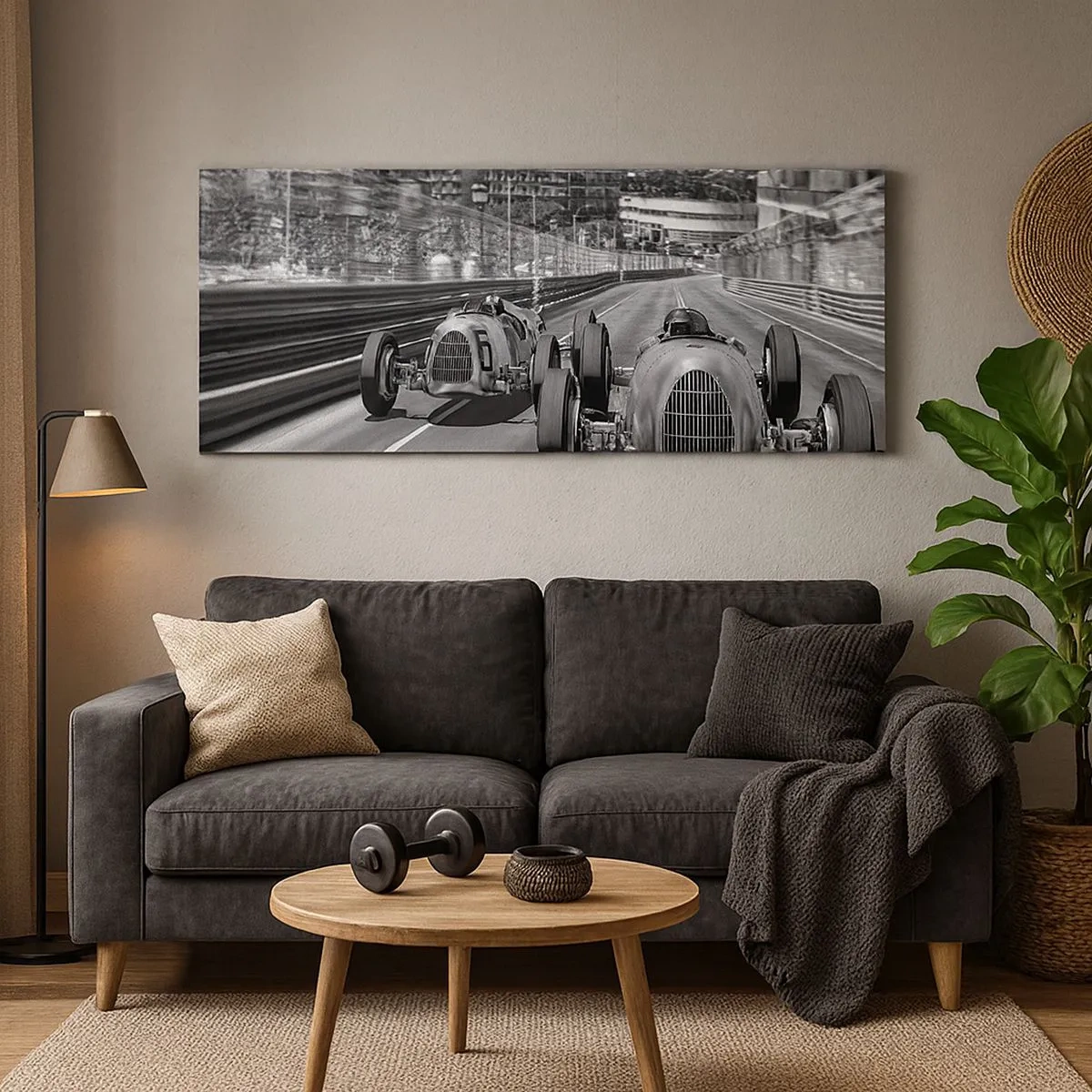 Impression sur toile - Image sur toile - Il y a longtemps à Monté Carlo - 100x40 cm