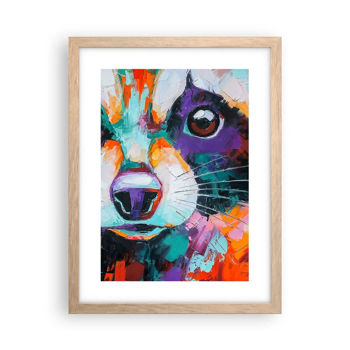 Affiche dans un chêne clair - Poster - Uniquement de belles émotions - 30x40 cm