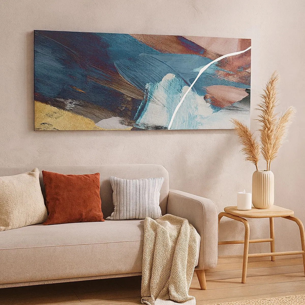 Impression sur toile - Image sur toile - Avec panache et énergie - 100x40 cm