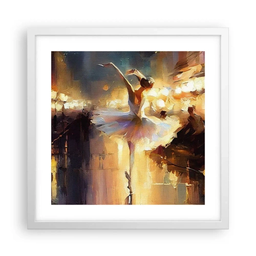 Affiche dans un cadre blanc - Poster - Miracle dans la rue - 40x40 cm
