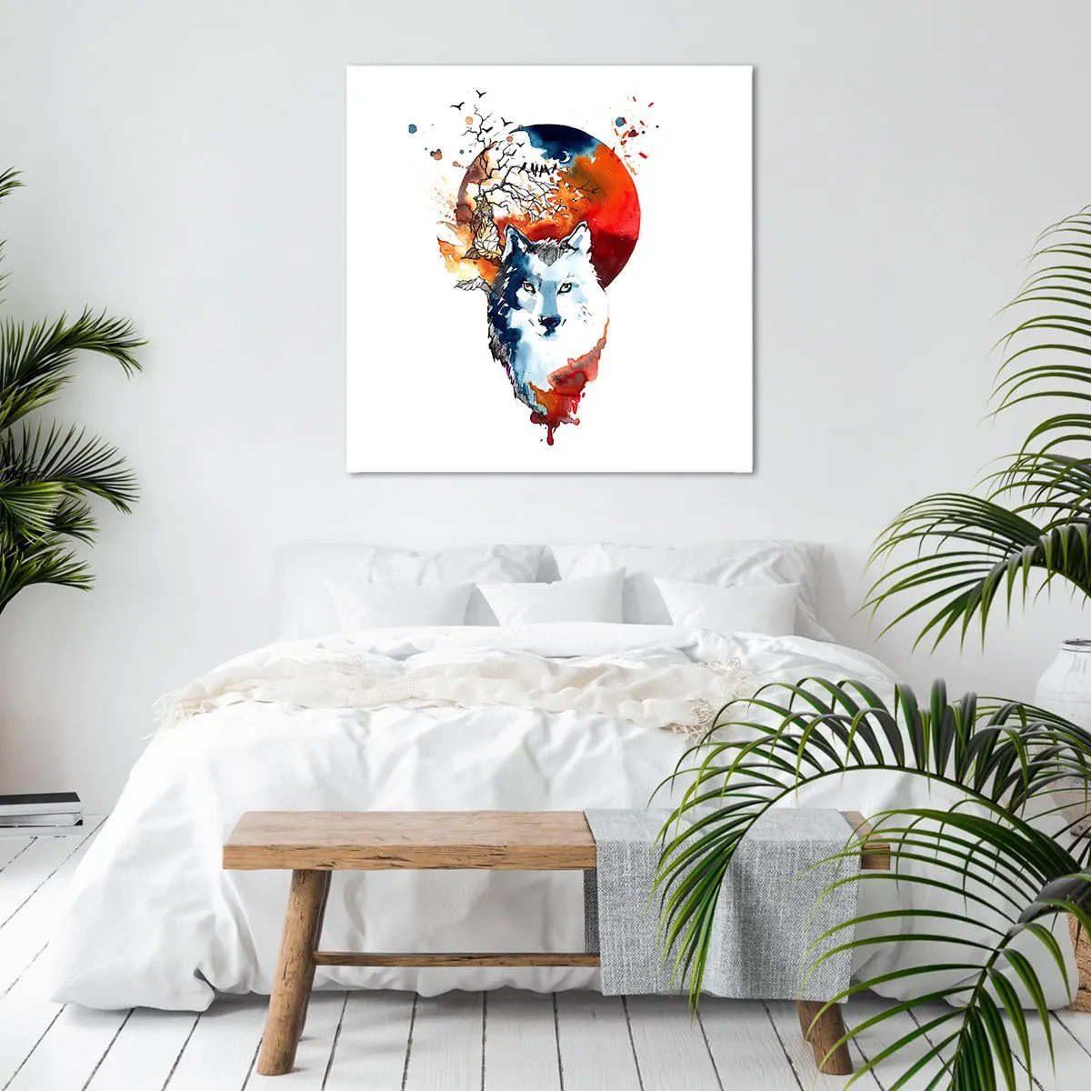 Impression sur toile - Image sur toile - Nez à nez avec la nuit - 40x40 cm