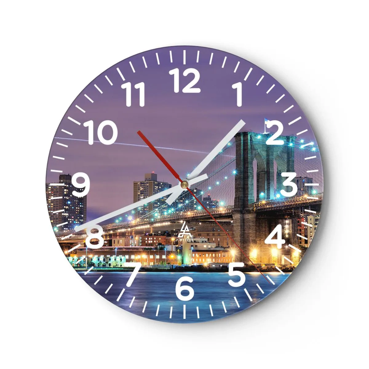 Horloge murale - Pendule murale - Depuis de nombreuses années le pont de Brooklyn - 40x40 cm