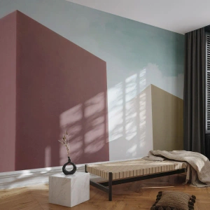 Papier Peint Autocollant Deluxe Sticker - La géométrie d'un été ensoleillé - Bâtiments, Architecture, Tridimensionnel - 400x280 cm