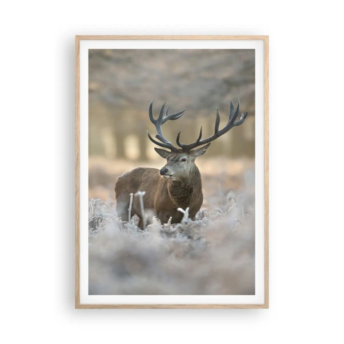 Affiche dans un chêne clair - Poster - Une matinée animée - 70x100 cm