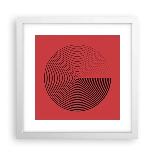 Affiche dans un cadre blanc - Poster - Mouvement circulaire - 30x30 cm