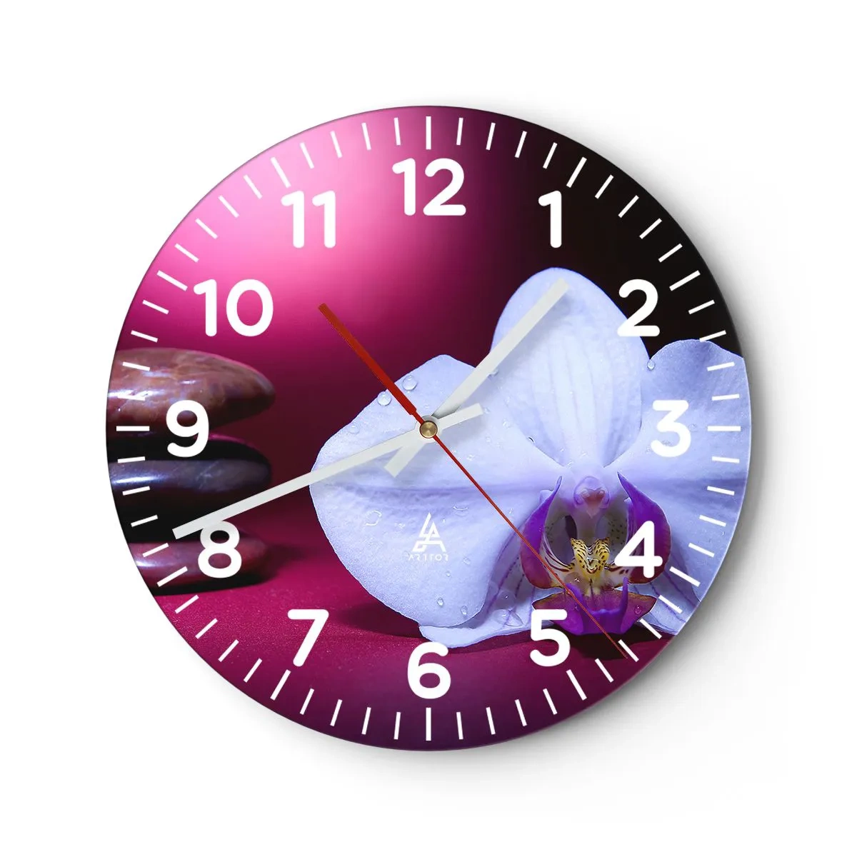 Horloge murale - Pendule murale - Une étude de fraîcheur en violet - 30x30 cm