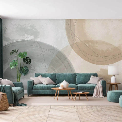 Papier Peint Photo Premium Canvas - Mondes pénétrants - Abstraction, Morceau, Les quartiers - 350x256 cm
