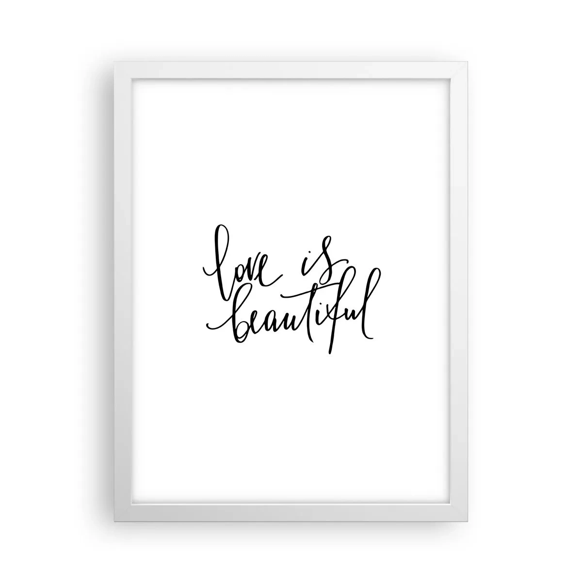 Affiche dans un cadre blanc - Poster - Lire et répéter - 30x40 cm