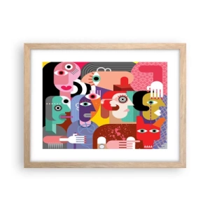 Affiche dans un chêne clair - Poster - Nous par M. Picasso - 40x30 cm