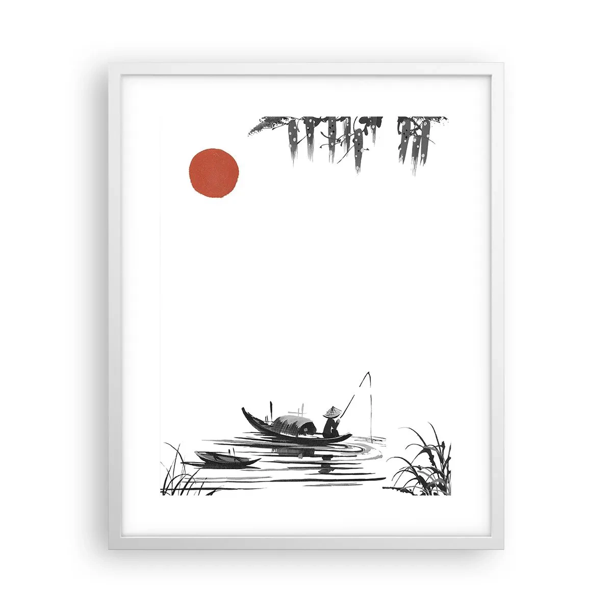 Affiche dans un cadre blanc - Poster - Après-midi asiatique - 40x50 cm
