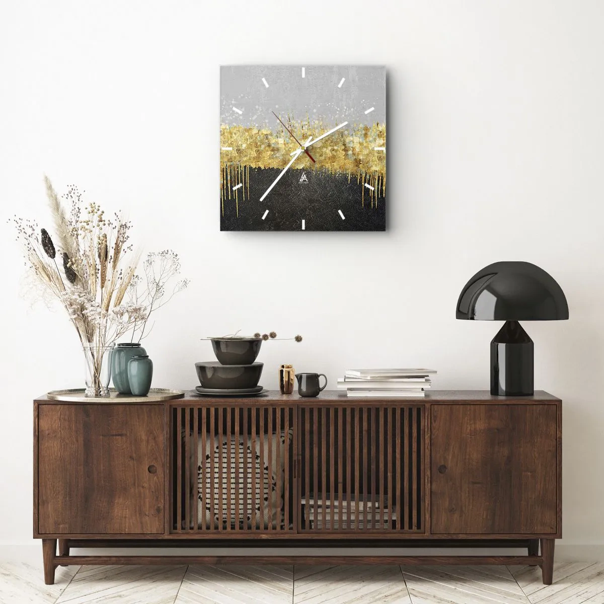 Horloge murale - Pendule murale - Vers l'intérieur et vers le haut - 40x40 cm