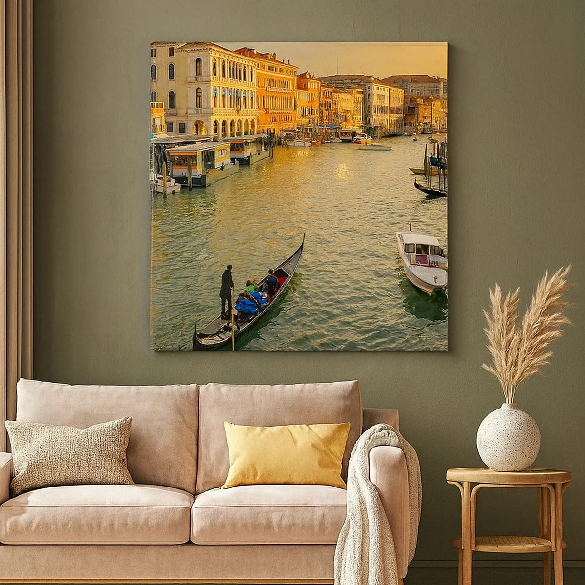 Impression sur toile - Image sur toile - Du côté ensoleillé de la rue - 30x30 cm