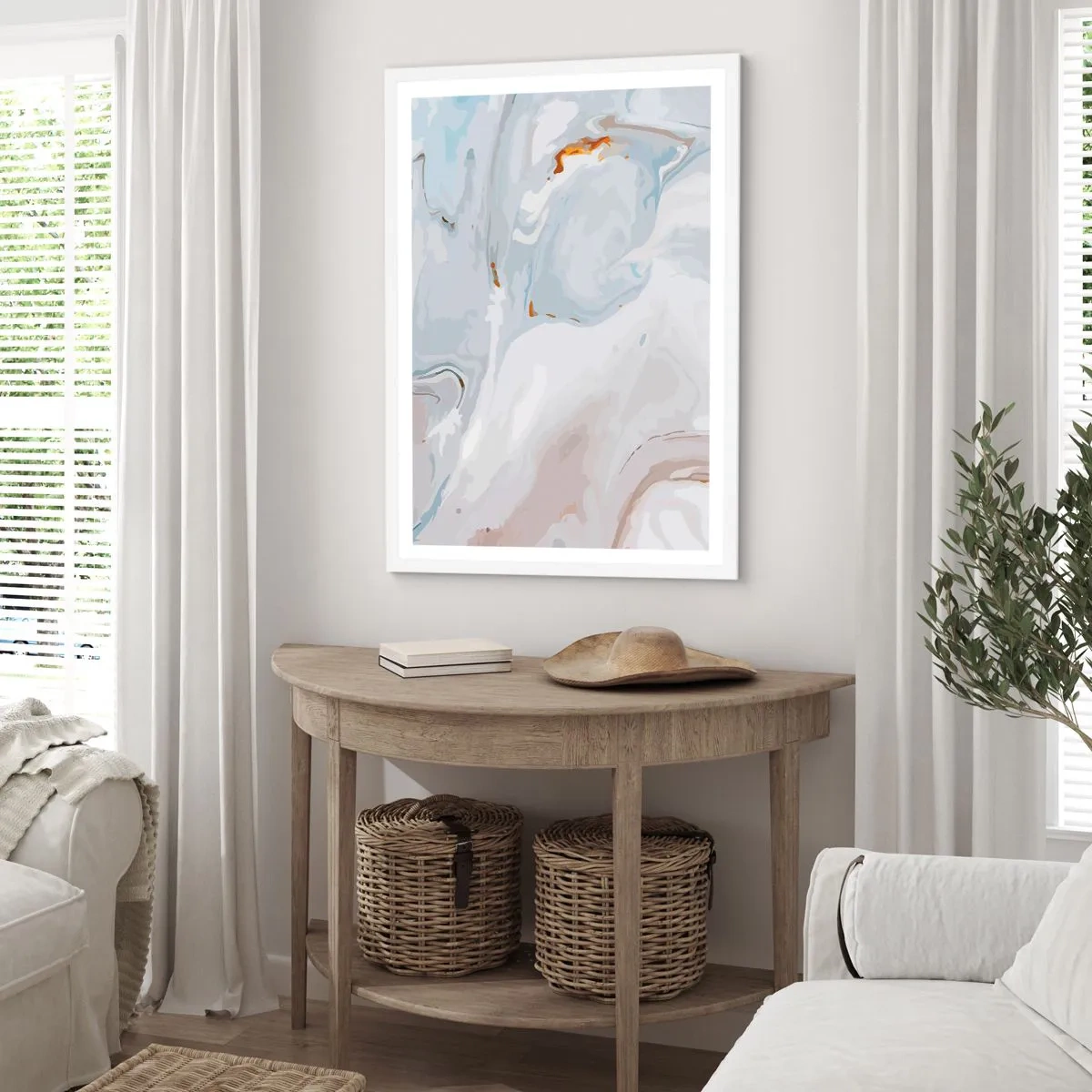 Affiche dans un cadre blanc - Poster - Blanc surélevé - 61x91 cm