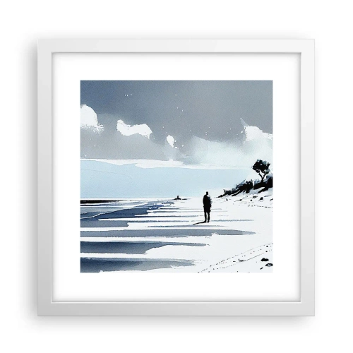 Affiche dans un cadre blanc - Poster - Seul à seul - 30x30 cm