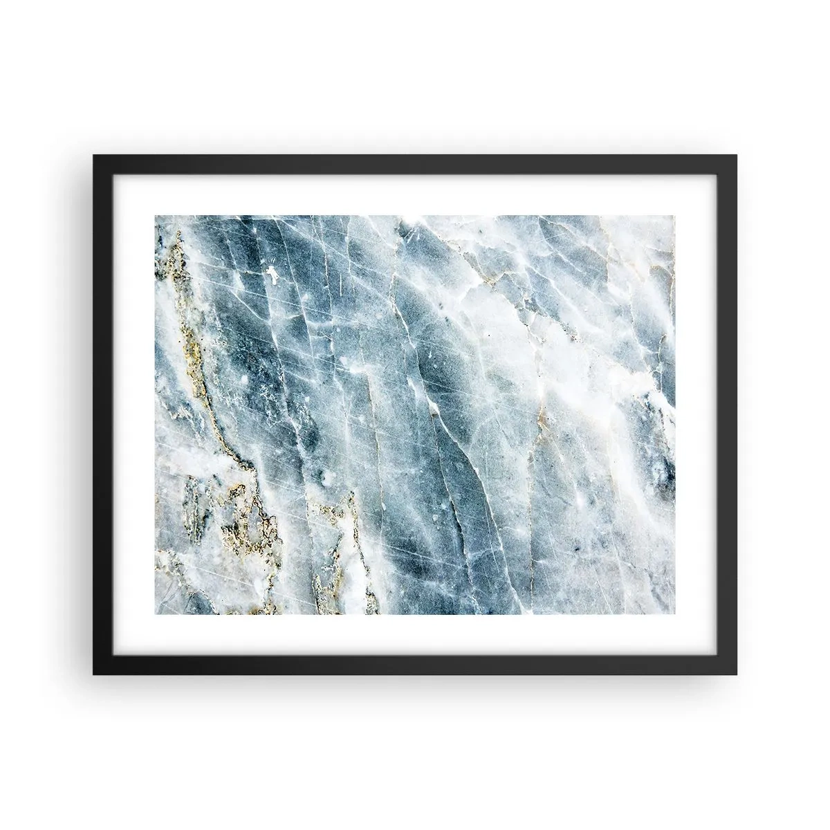 Affiche dans un cadre noir - Poster - Monde de glace - 50x40 cm