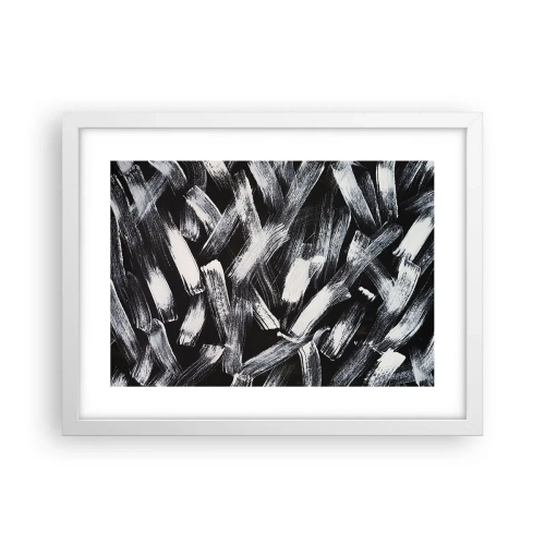 Affiche dans un cadre blanc - Poster - L'abstraction dans l'esprit industriel - 40x30 cm
