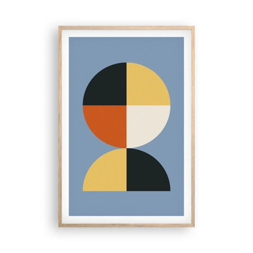 Affiche dans un chêne clair - Poster - Regarde et compte - 61x91 cm