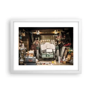 Affiche dans un cadre blanc - Poster - Retour vers le passé - 40x30 cm