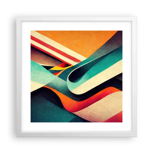 Affiche dans un cadre blanc - Poster - Composition intense - 40x40 cm