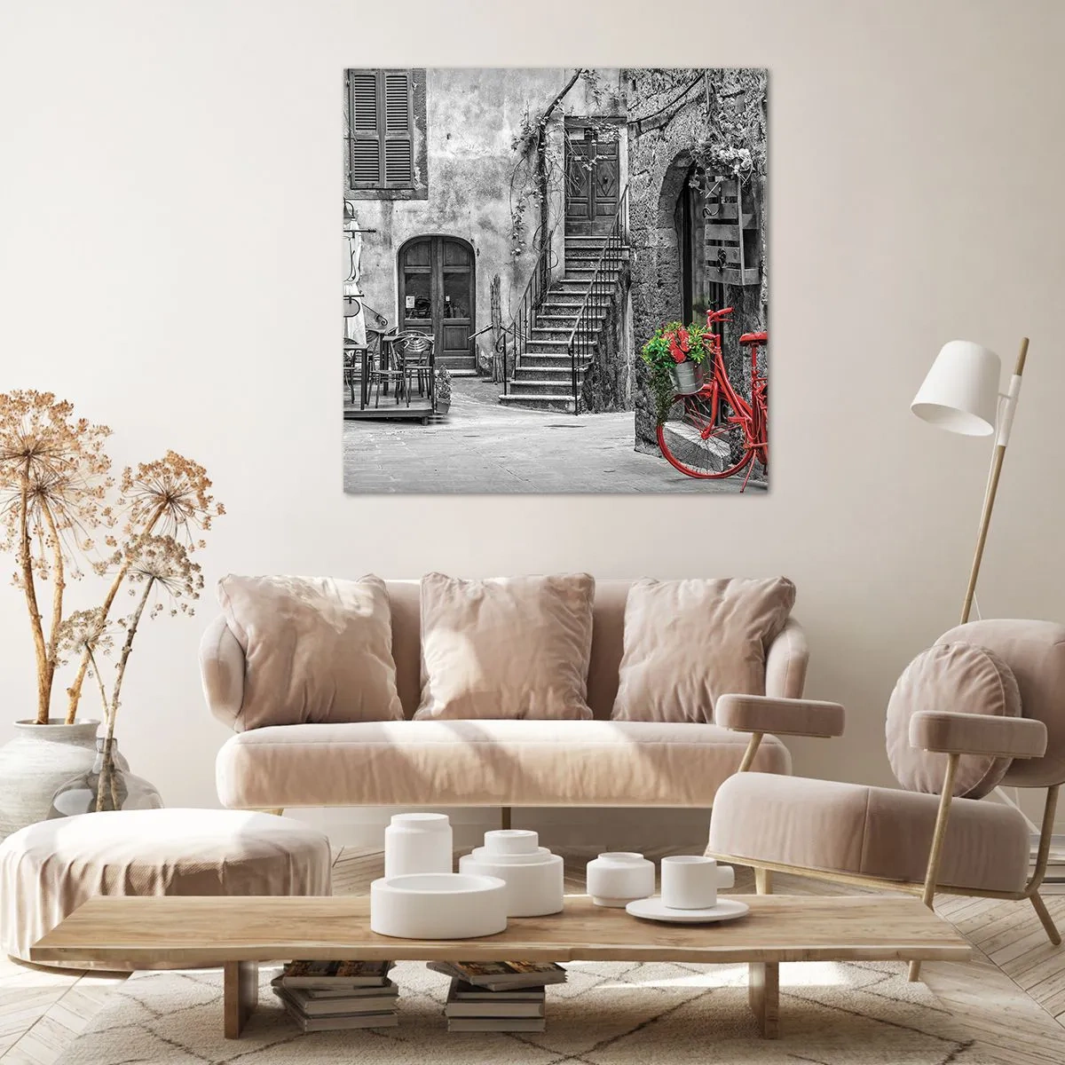 Impression sur toile - Image sur toile - Ruelle toscane - 60x60 cm