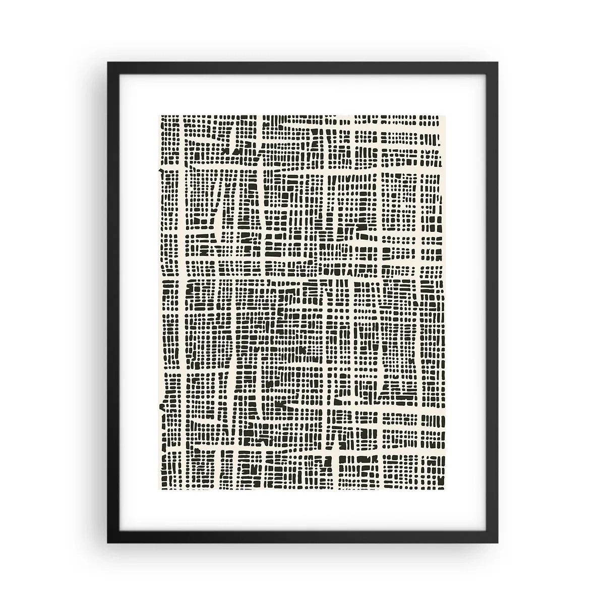 Affiche dans un cadre noir - Poster - Composition tissée - 40x50 cm
