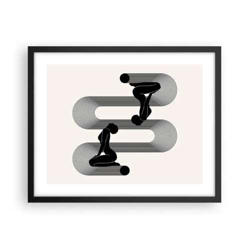 Affiche dans un cadre noir - Poster - Symétrie sensuelle - 50x40 cm