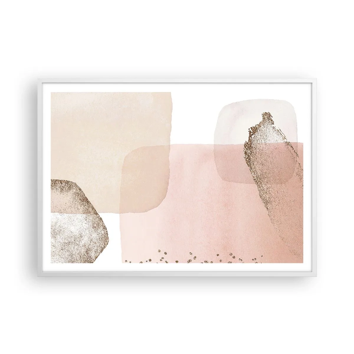Affiche dans un cadre blanc - Poster - Regard à travers la couleur - 100x70 cm