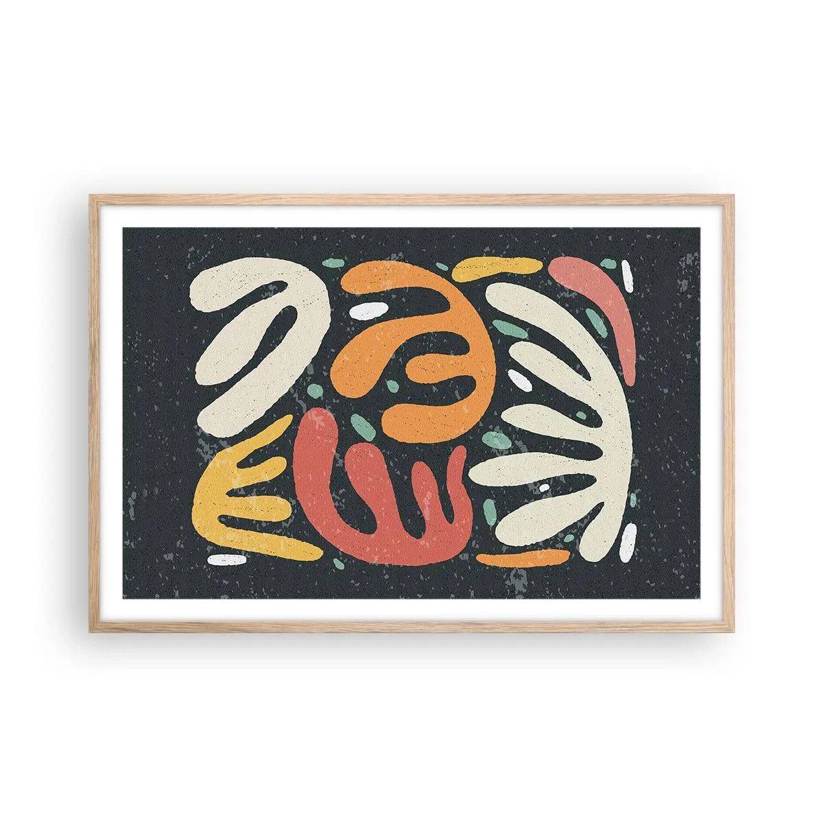 Affiche dans un chêne clair - Poster - Composition – Je suis sur le point de t'attraper - 91x61 cm