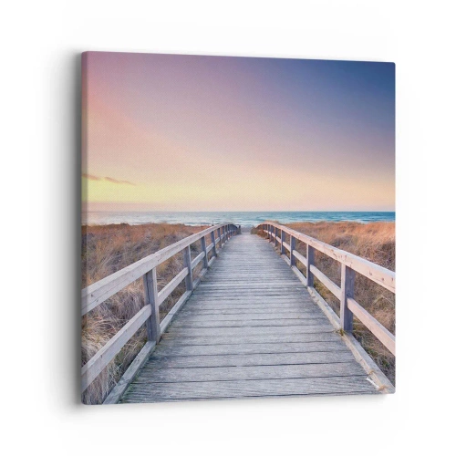 Impression sur toile - Image sur toile - Aurore baltique du soir - 40x40 cm