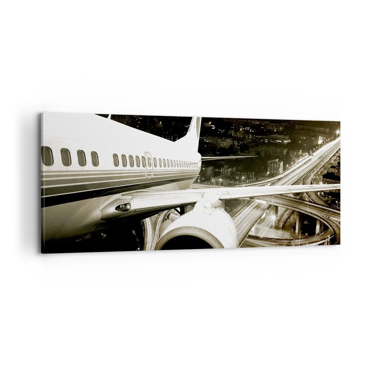 Impression sur toile - Image sur toile - Vole dans la nuit - 100x40 cm