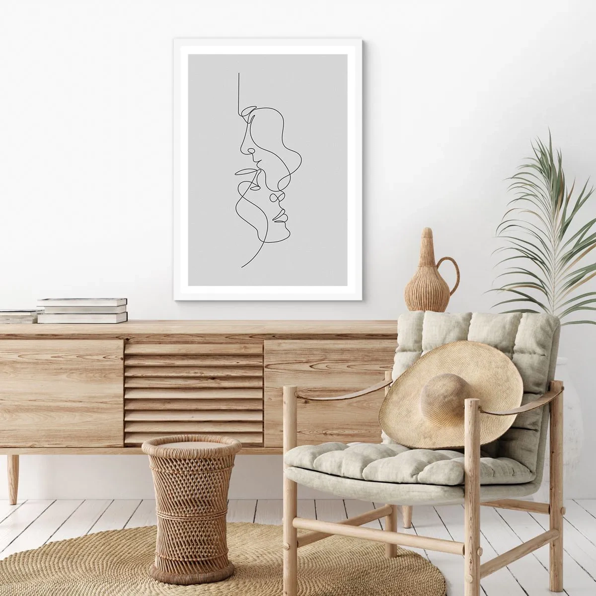 Affiche dans un cadre blanc - Poster - Chaleur de désir renaissant - 30x40 cm