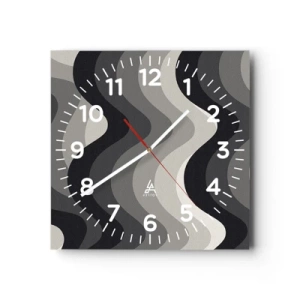 Horloge murale - Pendule murale - Vague après vague - 40x40 cm