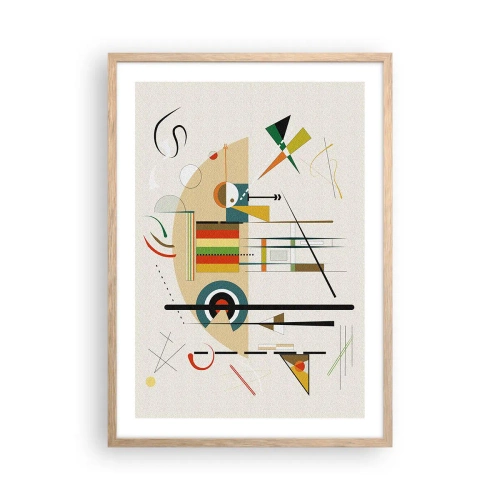 Affiche dans un chêne clair - Poster - Et le monde s’amuse - 50x70 cm