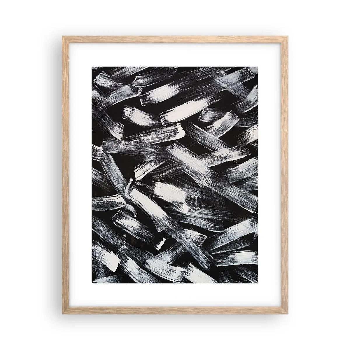 Affiche dans un chêne clair - Poster - L'abstraction dans l'esprit industriel - 40x50 cm