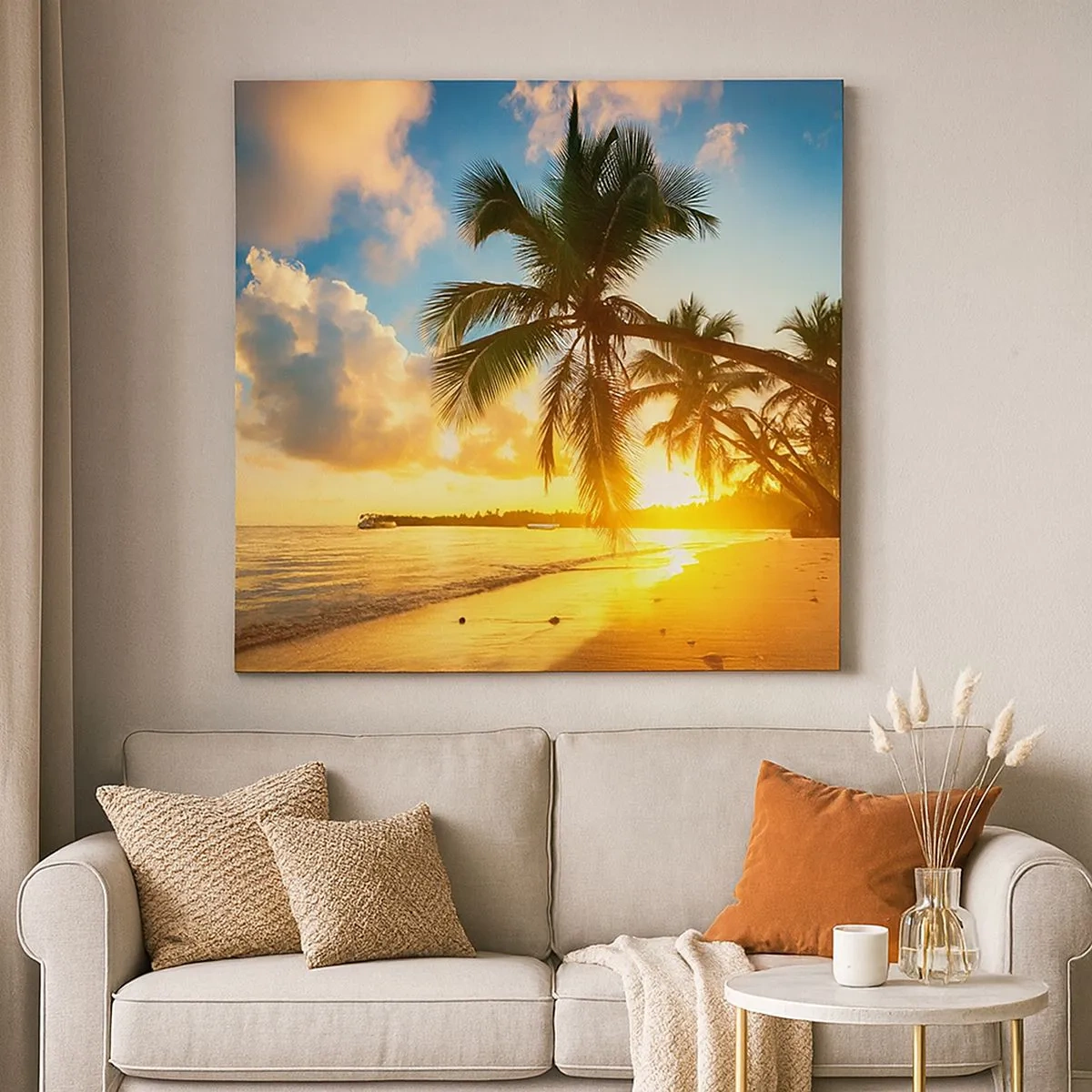 Impression sur toile - Image sur toile - Rêve caribéen - 30x30 cm