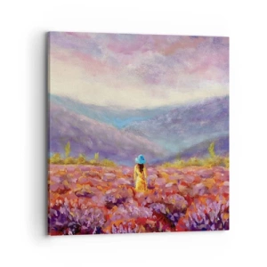 Impression sur toile - Image sur toile - Dans un monde lavande - 70x70 cm