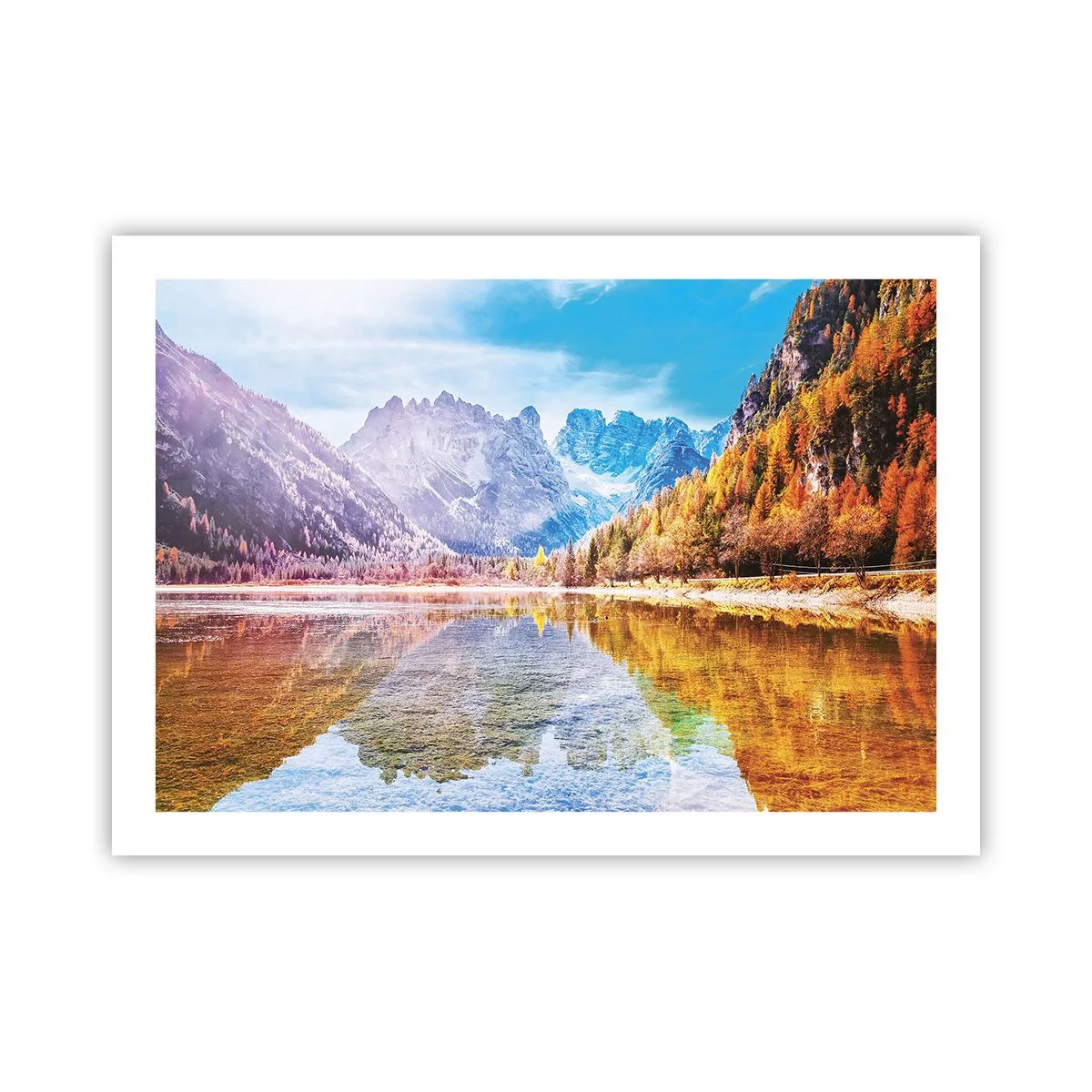 Affiche - Poster - C'est déjà le printemps à la montagne - 70x50 cm