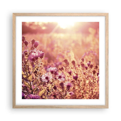 Affiche dans un chêne clair - Poster - Avant que l'été ne parte - 50x50 cm