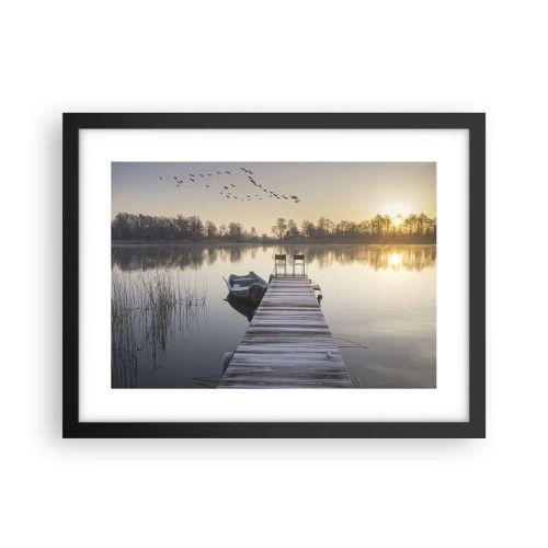 Affiche dans un cadre noir - Poster - Je reviendrai - 40x30 cm