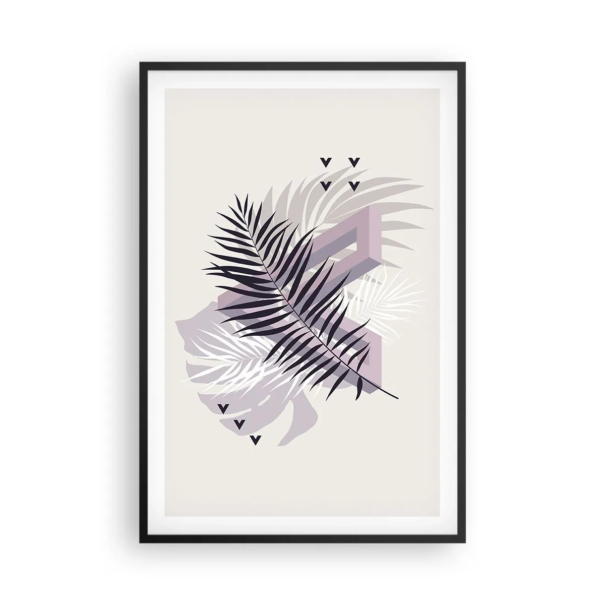 Affiche dans un cadre noir - Poster - L'ombre de l'obscurité - 61x91 cm