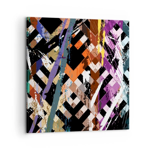 Impression sur toile - Image sur toile - Se mettre au carré - 60x60 cm