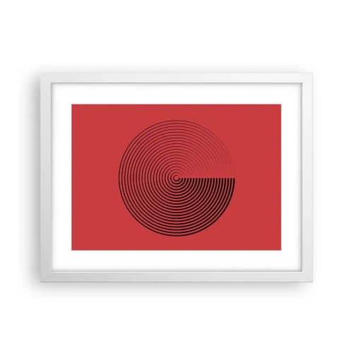 Affiche dans un cadre blanc - Poster - Mouvement circulaire - 40x30 cm