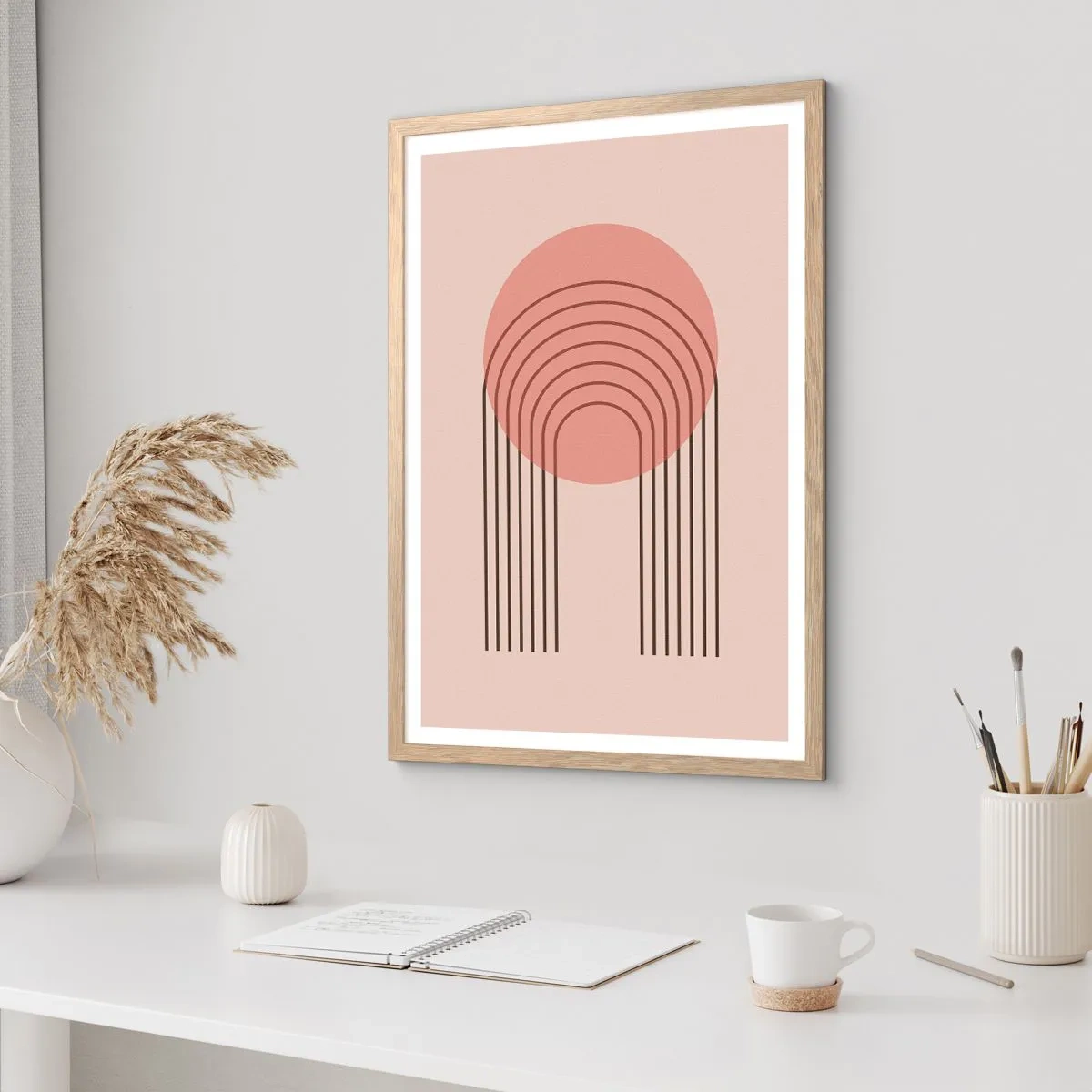 Affiche dans un chêne clair - Poster - Attraction irrésistible - 70x100 cm