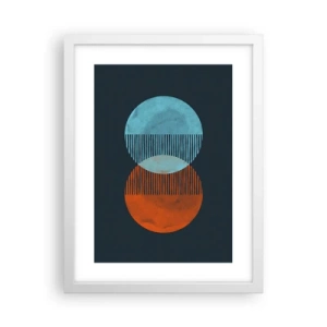 Affiche dans un cadre blanc - Poster - Fantaisie astronomique - 30x40 cm