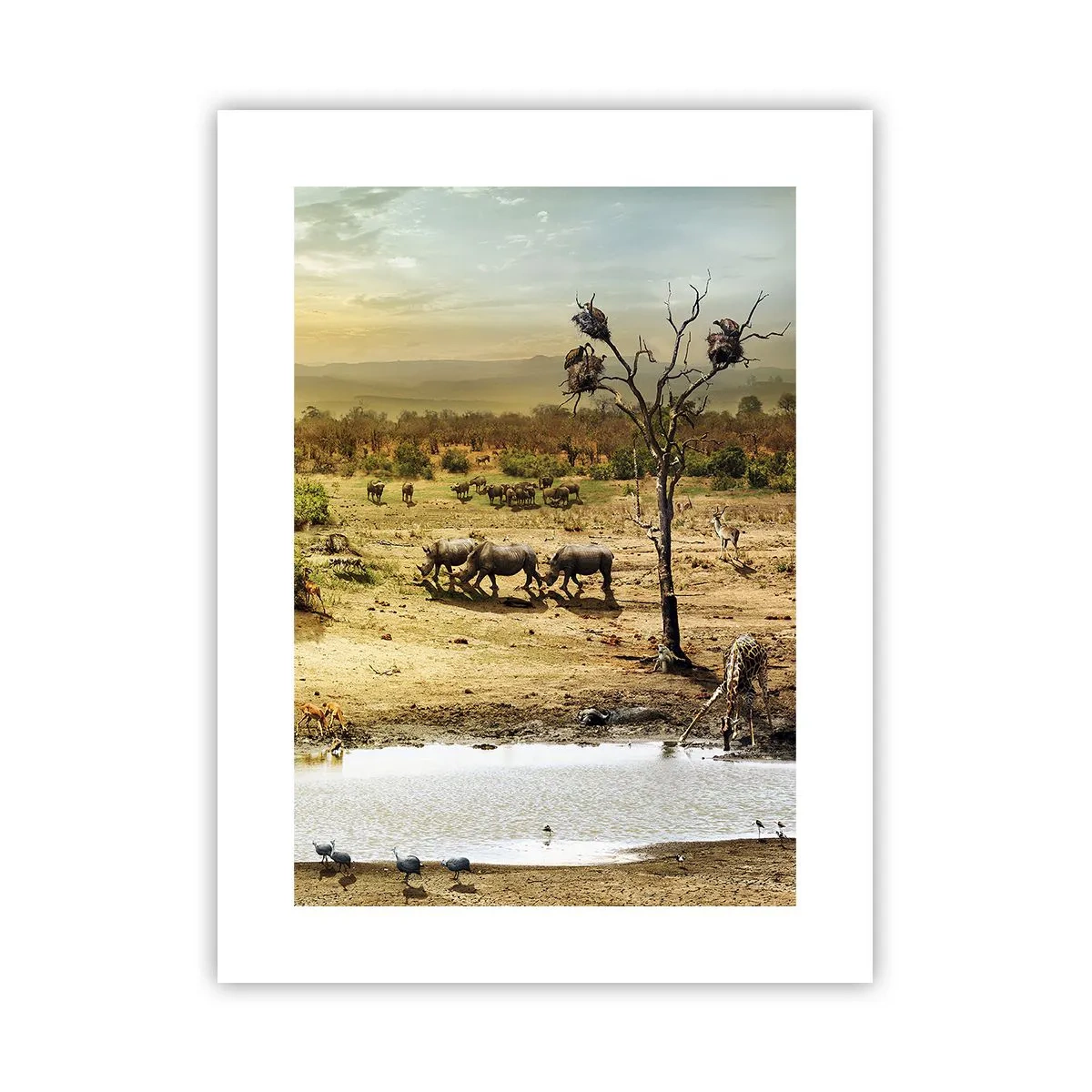 Affiche - Poster - "Et d'Eden coulait une rivière..." - 30x40 cm