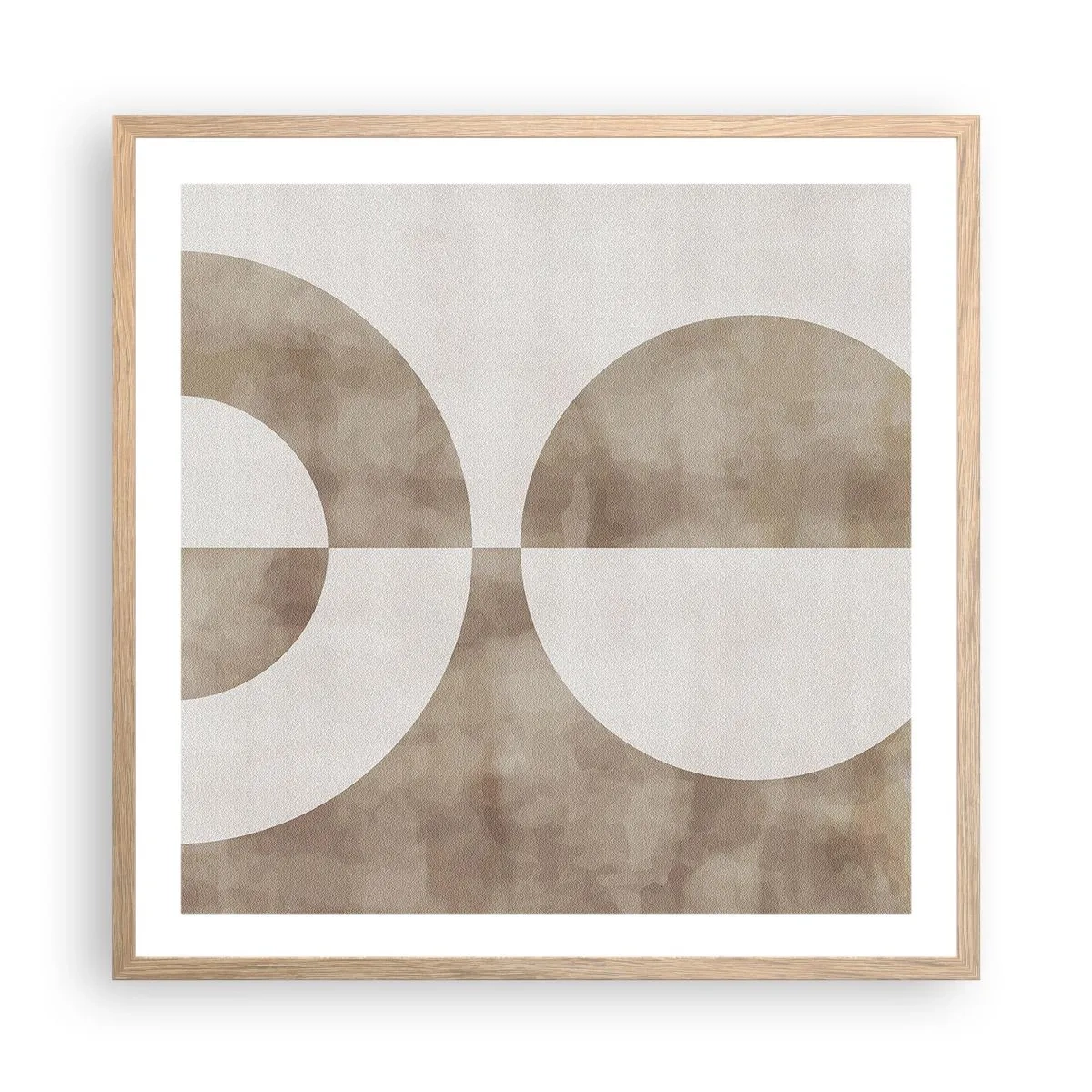 Affiche dans un chêne clair - Poster - Similitudes et différences - 60x60 cm