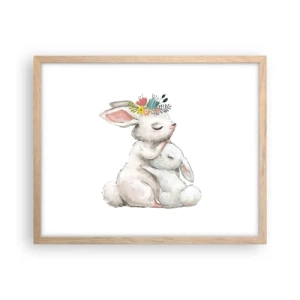 Affiche dans un chêne clair - Poster - Maman irremplaçable - 50x40 cm