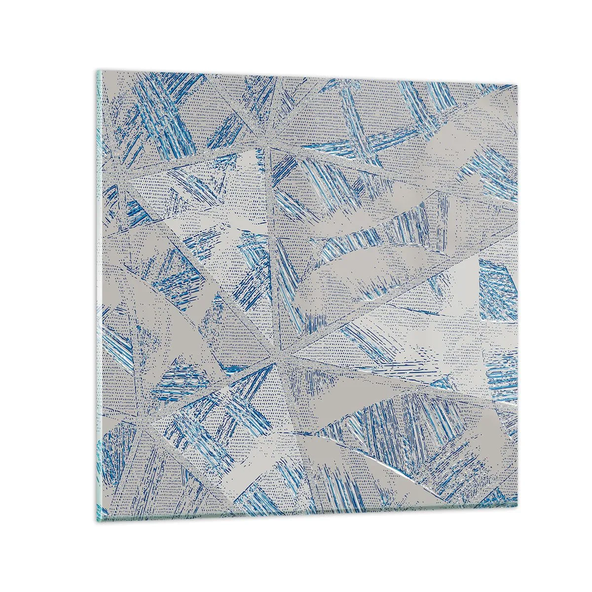 Impression sur verre - Image sur verre - Dans un labyrinthe bleu-gris - 40x40 cm
